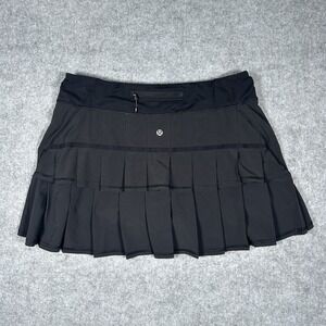 Lululemon Pace Setter Skirt Women's Size 10 Black Skort Shorts Tennis Athleisure